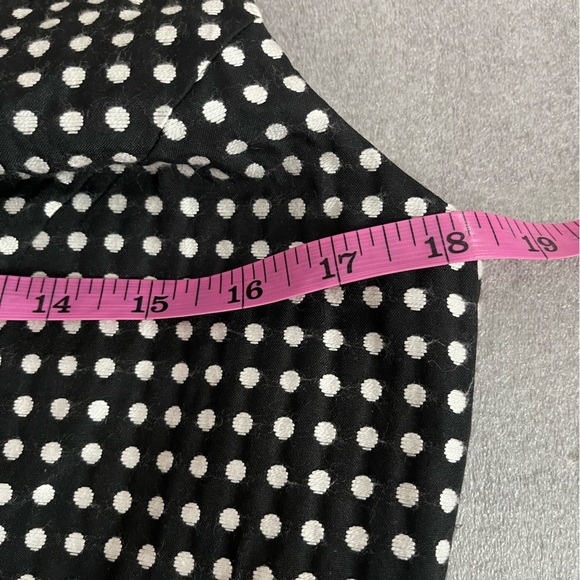 [US10] Anne Klein Dress Women’s Peplum Pencil Square Neck Black Polka Dots Retro - Picture 9 of 9